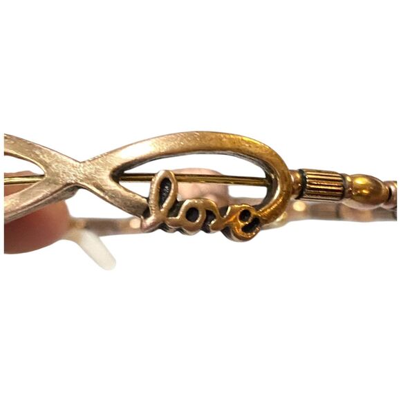 Alex and Ani Infinite Love Wrap Bangle Bracelet coppery gold finish Vintage-66 - Picture 7 of 11